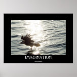 Fishing Bald Eagle IMAGINATION Wildlife Poster
