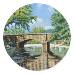 Fishing Bennett  Spring Landscape Acrylic Painting stickers