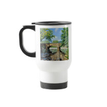 Fishing Bennett Springs Landscape Painting Coffee Mug