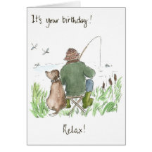 'Fishing' Birthday Card