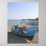 Fishing boat at Bognor Regis, Sussex, UK Poster