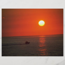 Fishing boat before sunrise flyers