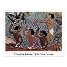 Fishing Boat By Painter Of The Grave Chamber Postcards