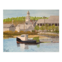 Fishing Boat - Rockport Mass. Postcard