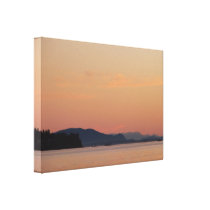 Fishing Boats At Sunset Gallery Wrapped Canvas