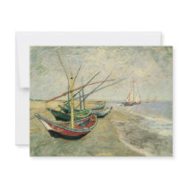 Fishing Boats on the Beach by Vincent van Gogh