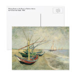 Fishing Boats on the Beach by Vincent van Gogh postcards