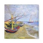Fishing Boats on the Beach, Vincent Van Gogh Magnets