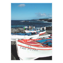 Fishing boats personalized invites