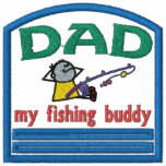 Fishing Buddy Dad Embroidered Shirt embroidered shirts