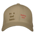fishing club embroidered hats