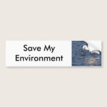 Fishing Egret bumper stickers