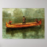 Fishing from a Canoe posters