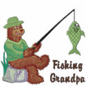 Fishing Grandpa Bear embroidered shirts