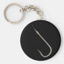 Fishing hook key chain