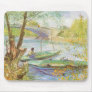 Fishing in Spring Pont de Clichy; Vincent van Gogh Mouse Pad