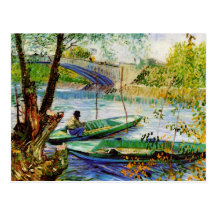 Fishing in Spring Vincent van Gogh Postcard