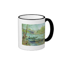 Fishing in the Spring. Pont de Clichy, 1887 Coffee Mugs