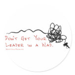 Fishing Leader Round Sticker