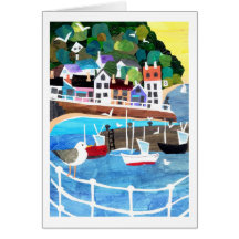 Fishing Port Greeting Card