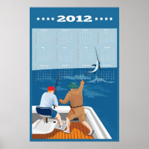 Fishing Poster Calendar 2012 Blue Marlin Fish