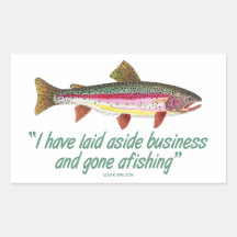Fishing Quote Rectangular Stickers