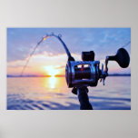 Fishing Reel at Sunset posters