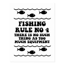 Fishing Rule No 4 Postcards