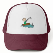 Fishing Stick Figure Hat