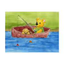 Fishing WIth Dad Postcard
