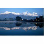 Fishtail Mountain reflecting in Pokhara Lake, Indi photo sculptures