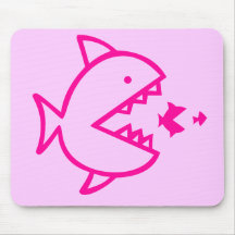 Fishy Business - Pink Mousepad