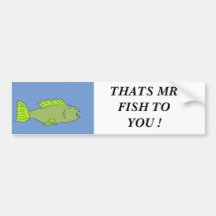 fishy, THATS MR FISH TO YOU ! Bumper Stickers