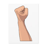 Fist Clenched Hand Sign Gesture Postcards