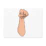Fist Closed Hand Sign Gesture 2 Postcard