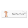 Fist Closed ~ Hand Sign Gesture Bumper Stickers