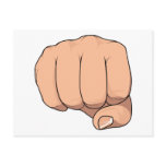 Fist Closed Hand Sign Gesture Post Card