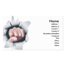 Fist punching high impact design business card templates