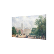 Fitzroy Square, London (oil on panel) Canvas Print