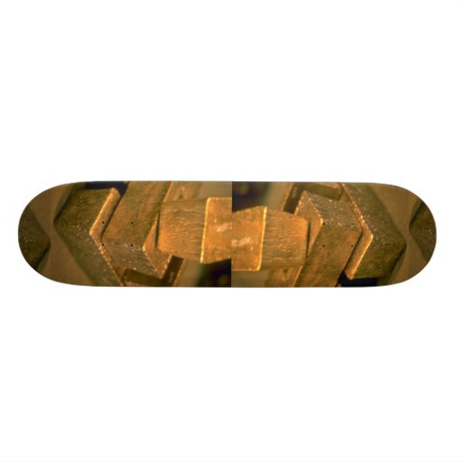 Five 90 pound gold bricks skateboard deck