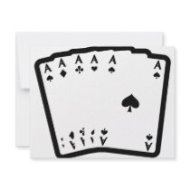 five aces icon black custom invitations