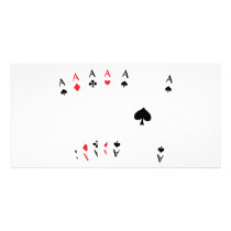 five aces icon custom photo card