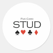Five card stud T-shirt Sticker
