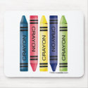 Five fat crayons mousepads