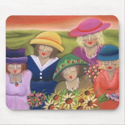 Five Friends Mouse Mat by Elana_Greeff