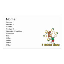 five golden gold rings 5th fifth day of christmas business card