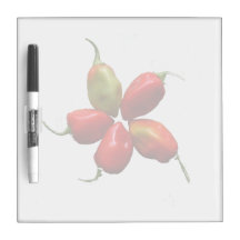 Five Hot Habanero Peppers Photograph Dry Erase Boards