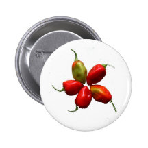 Five Hot Habanero Peppers Photograph Pins