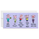 Five little piggies rack cards