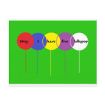 five lollypop postcards